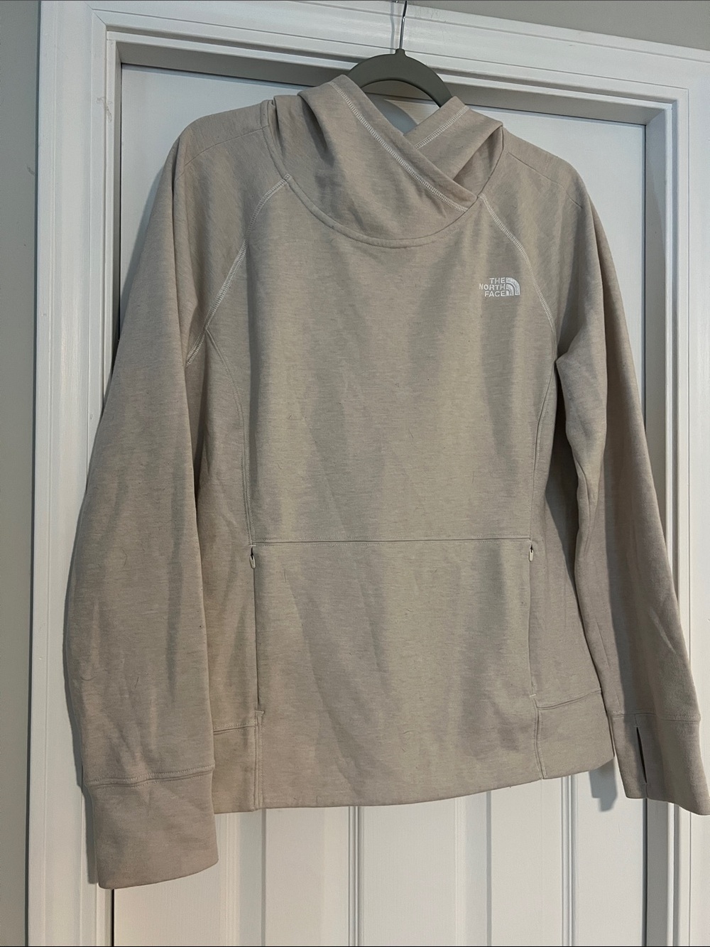 The North Face Women's Oatmeal  Cowl Neck Pullover Hoodie